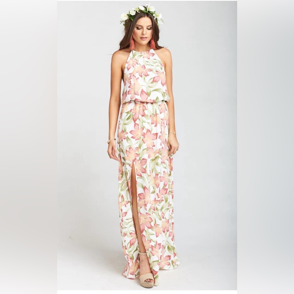 Show Me Your Mumu Heather Halter Dress Lily Lady. Size Medium
